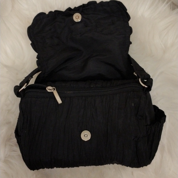 Darling Cat Ears BLACK Handbag Ruffles Summer Purse or Cosmetic Zipper Bag - Picture 8 of 16